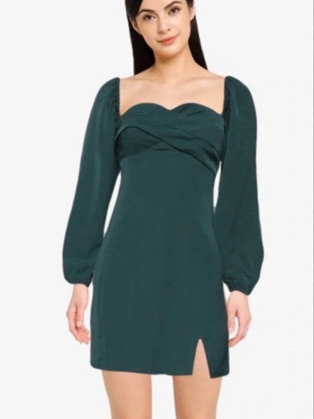 Abercrombie and Fitch Long Sleeve Emerald Green Mini Dress